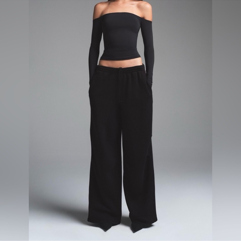 NEW SKIMS Cotton Blend Fleece Classic Straight Leg Pants